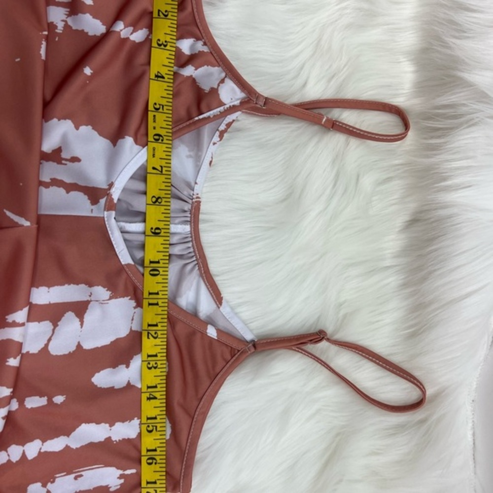 NWOT Pink & White Tie-Dye Pocket Sleeveless Wide-Leg Jumpsuit - Women - Picture 8 of 9